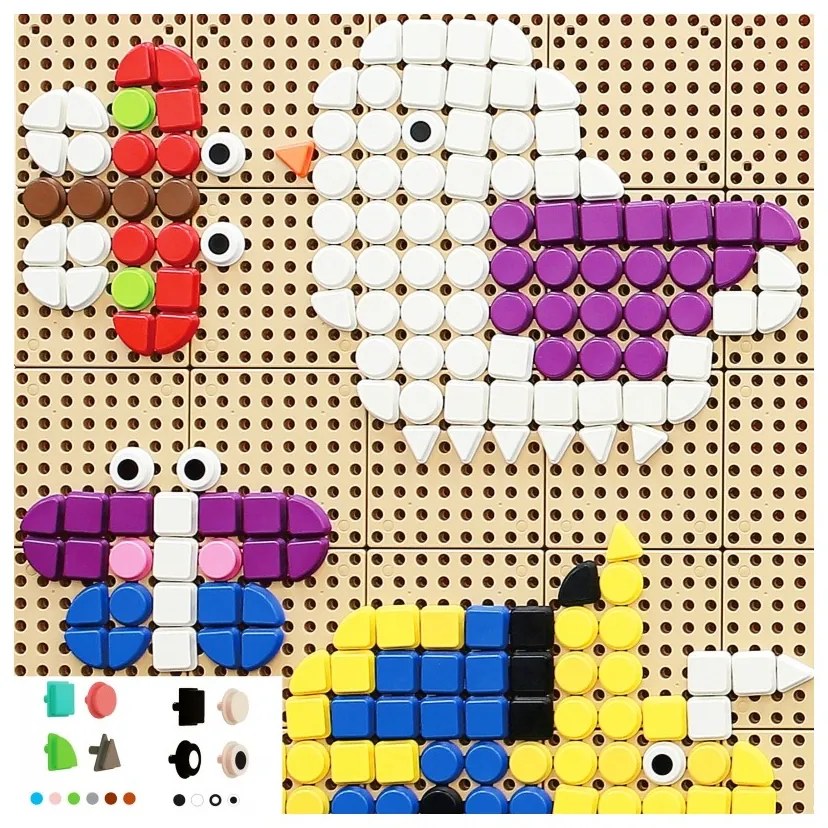 Masterkidz geometryczne elementy tablic 256 szt