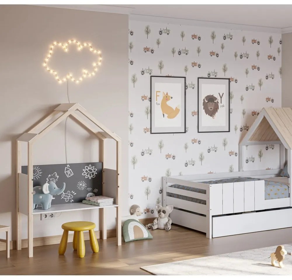 Biurko dziecięce z litego drewna sosnowego 40x100 cm Roxana – Marckeric
