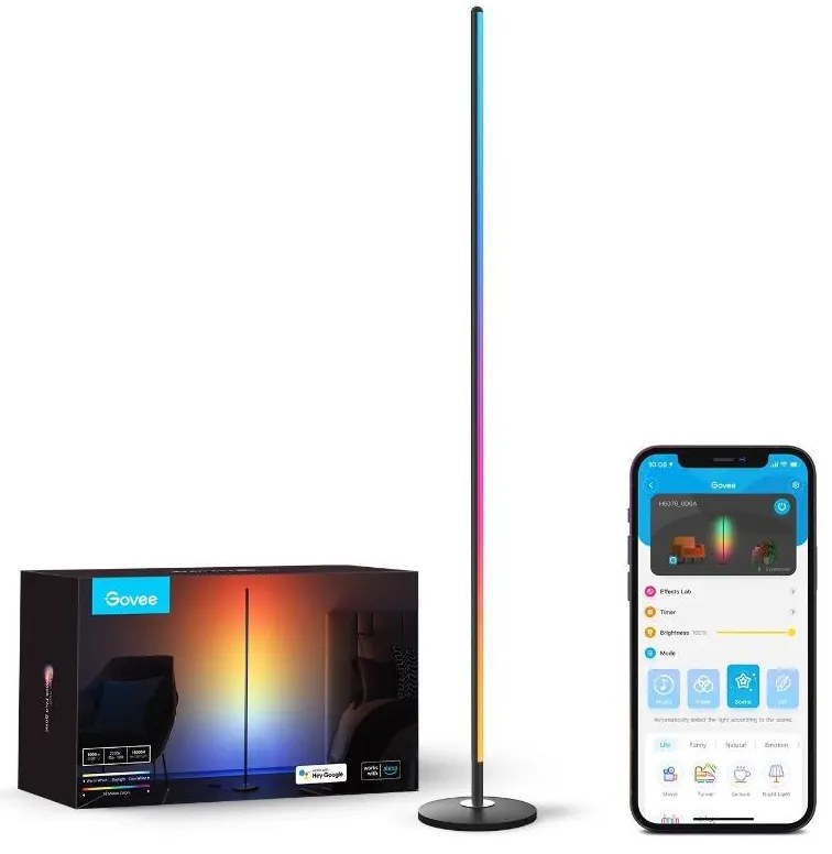 Govee - ściemniana lampa stojąca LED RGBW LITE MATTER LED/24W/230V Wi-Fi