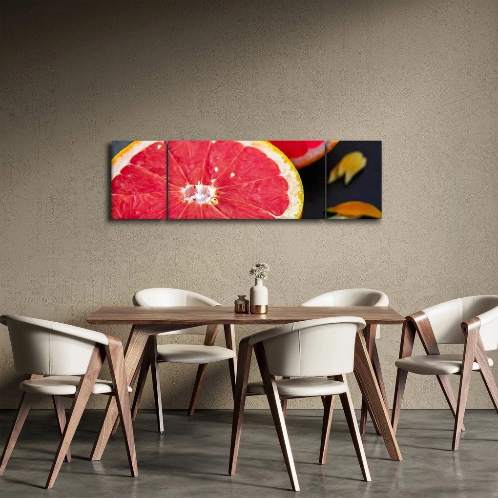 Obraz pokrojonych grejpfrutów (170x50 cm)