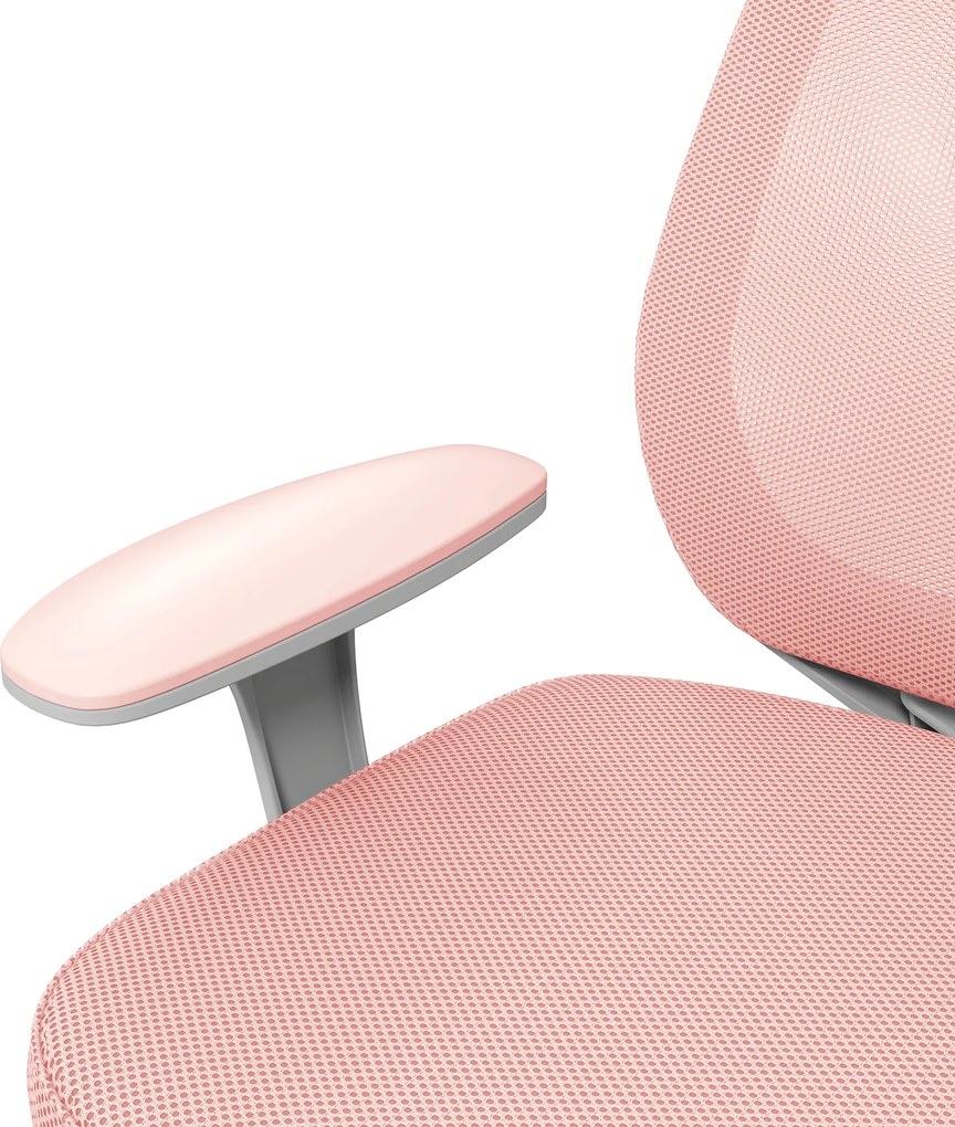 Vinsetto Fotel biurowy, ergonomiczny fotel z funkcją obrotową, regulowany 55 x 48 x 82,5-94,5 cm różowy