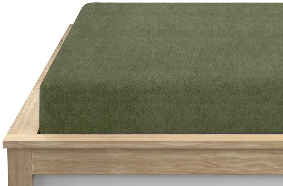 PrzytulneMieszkanie.pl Prześcieradło z mikropluszu GRENA 90x200 cm zielone