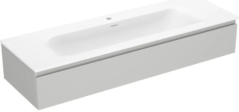 Mexen Orio szafka łazienkowa 140 cm z umywalką Vela, 1 szuflada, szara mat/biała mat - 91A10-14023-1-BF62-W23M01