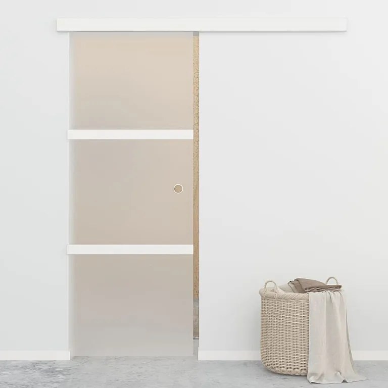 Drzwi Przesuwne Szklane ESG Aluminium 76x205 cm - Elegancki Design, Cicha Otwieranie, Lekkość, Obfitość Światła