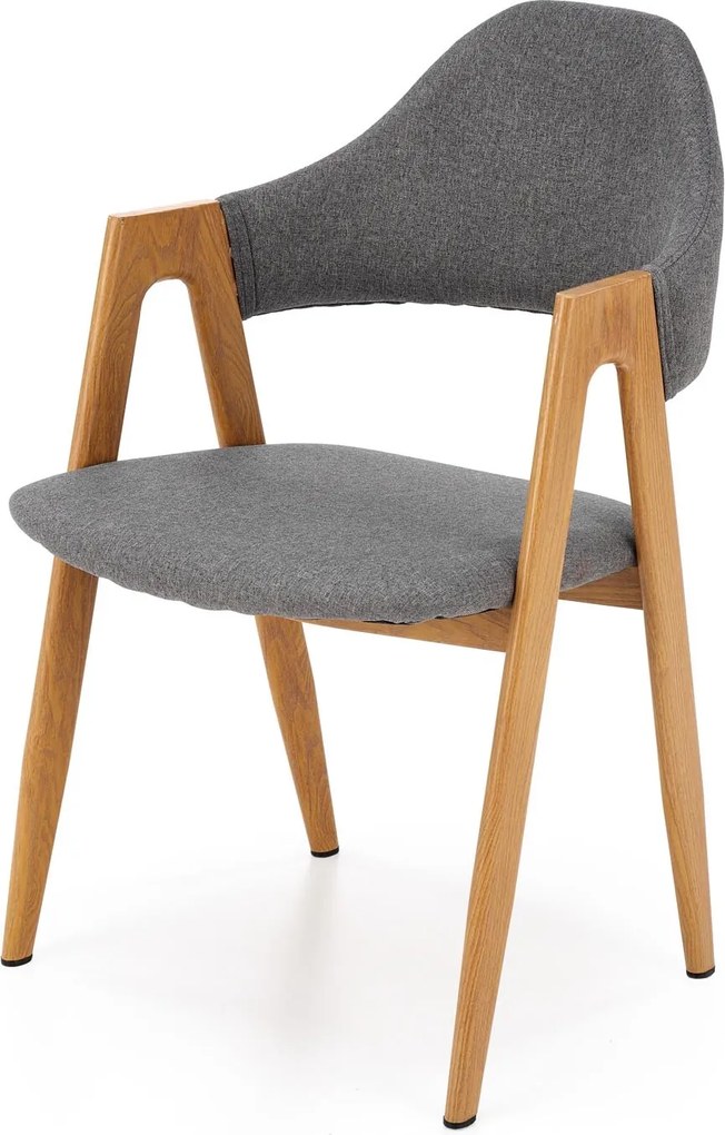 Krzesło na metalowym stelażu pokryte tkaniną K344