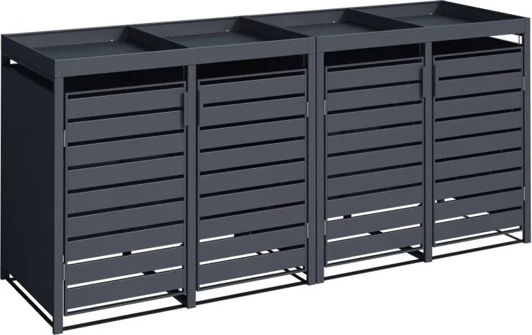 STILISTA OSŁONA ŚMIETNIKOWA ANTRACYT OBU. NA CZTERY KOSZE