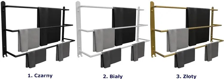 Złoty wieszak łazienkowy w stylu glamour T3-E79