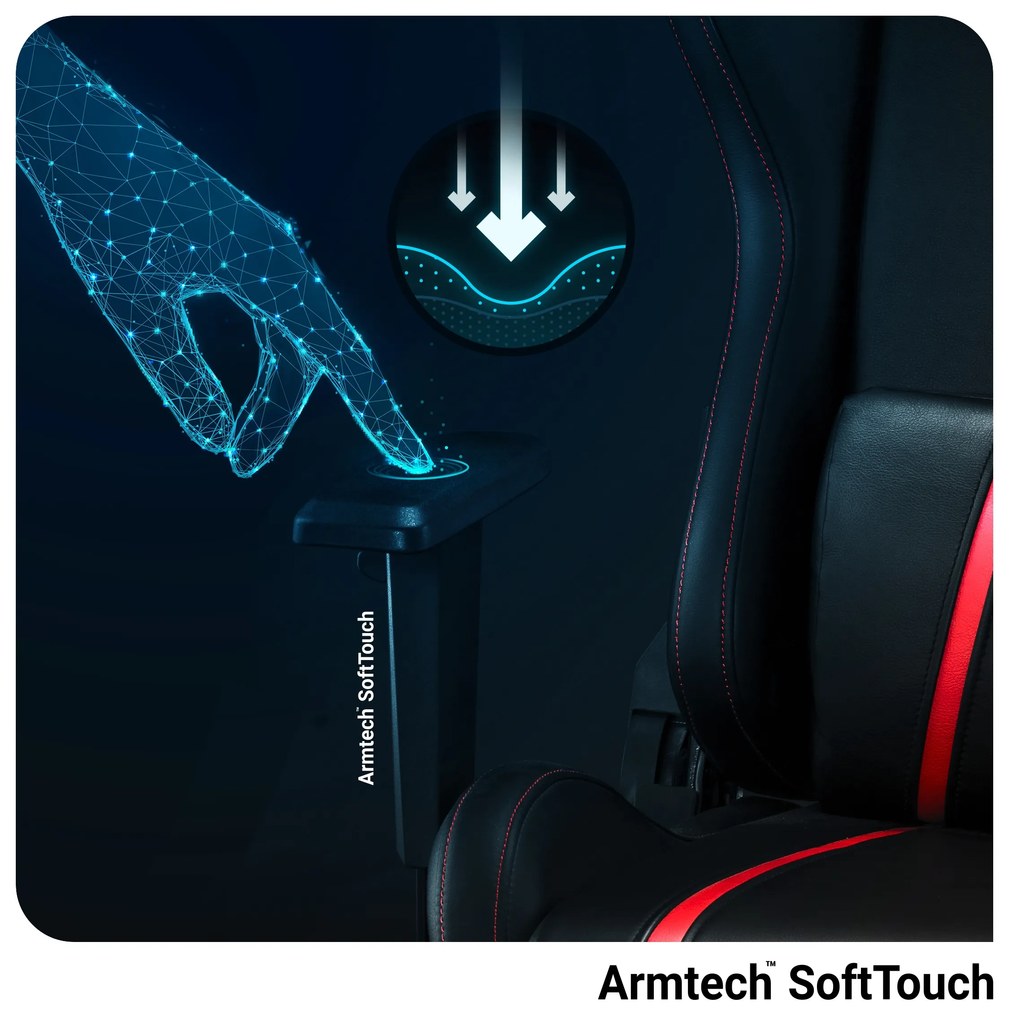 Fotel gamingowy Diablo X-One 2.0 Normal Size, czarno-czerwony