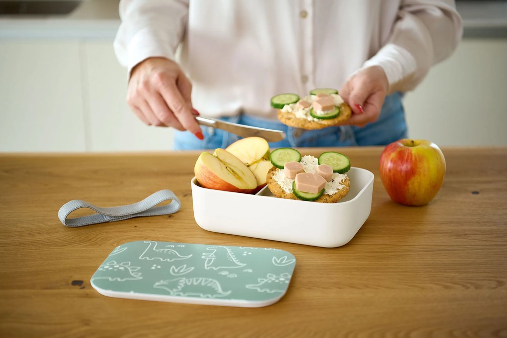 Plastikowy lunchbox, 19 x 12,5 x 6,5 cm