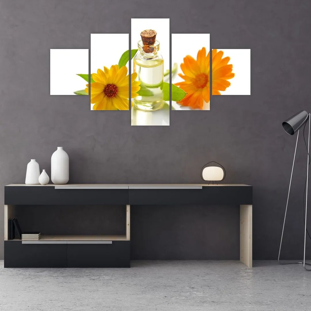 Obraz kwiatowego oleju (125x70 cm)