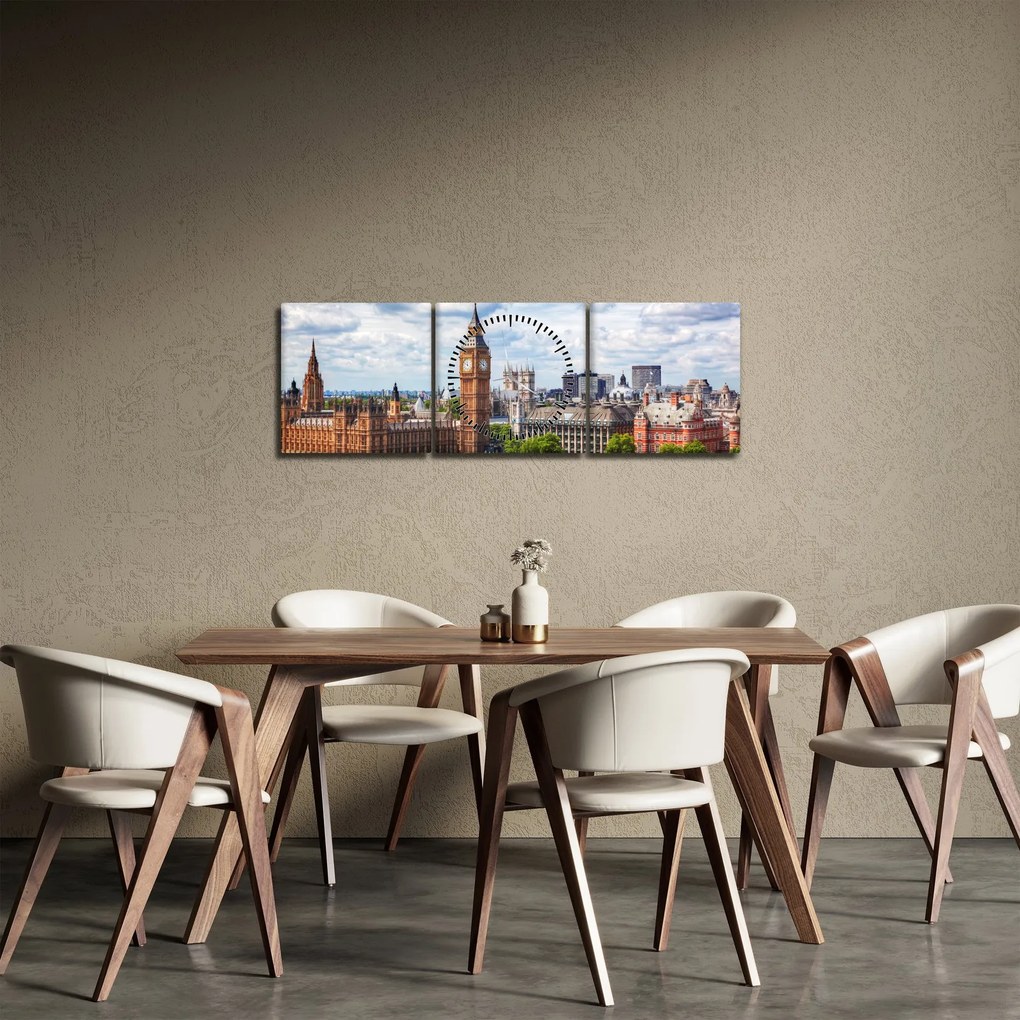 Obraz - Big Ben (z zegarem) (90x30 cm)