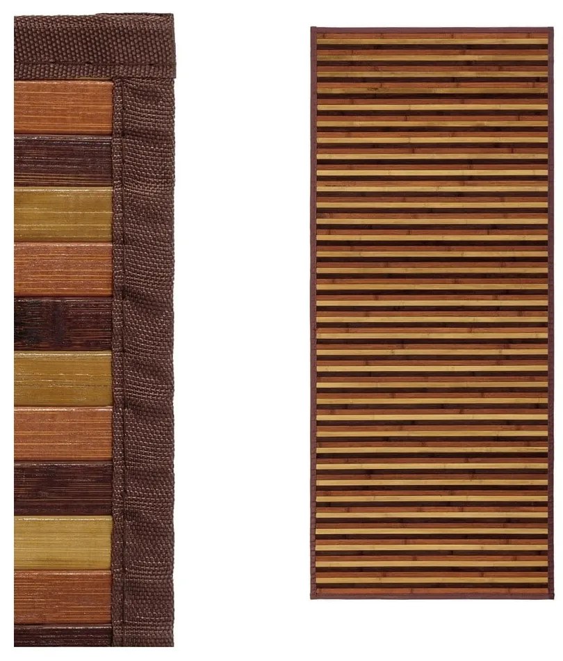 Musztardowo-brązowy bambusowy chodnik 75x175 cm – Casa Selección