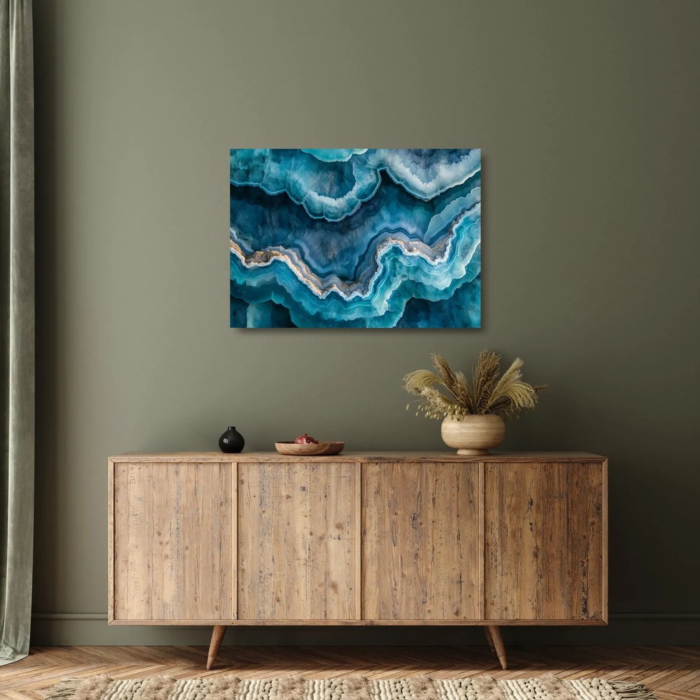 Obraz na szkle - Detal akwamarynu (70x50 cm)