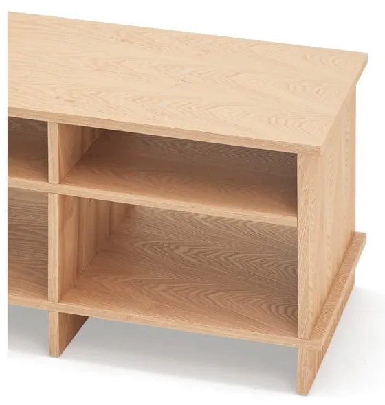 Szafka pod TV w dekorze dębu w naturalnym kolorze 180x50x40 cm Inari – Teulat