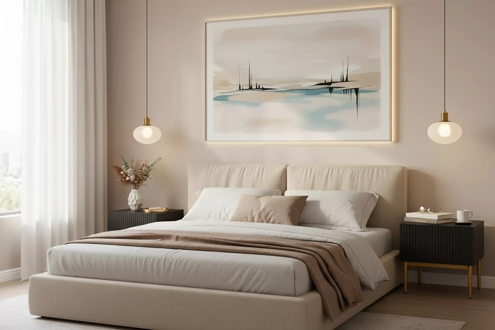 Zestaw szafek nocnych Nicole 46 cm - czarny / złote nóżki