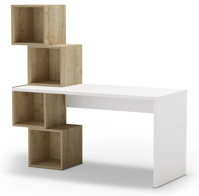 Biurko w dekorze dębu 60x154 cm Cubik – Marckeric