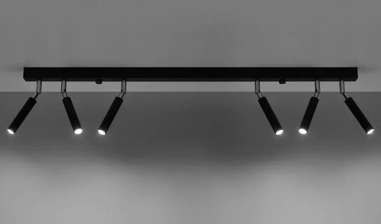 Czarny plafon sufitowy z reflektorami - EX675-Totemi