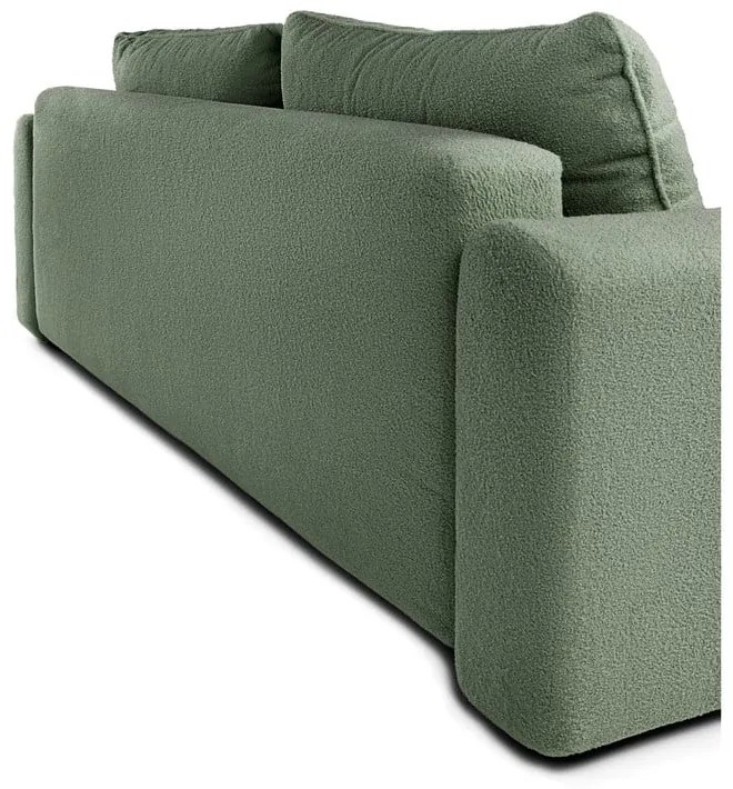 Zielona rozkładana sofa z materiału bouclé 247 cm Quinoa – Bonami Selection