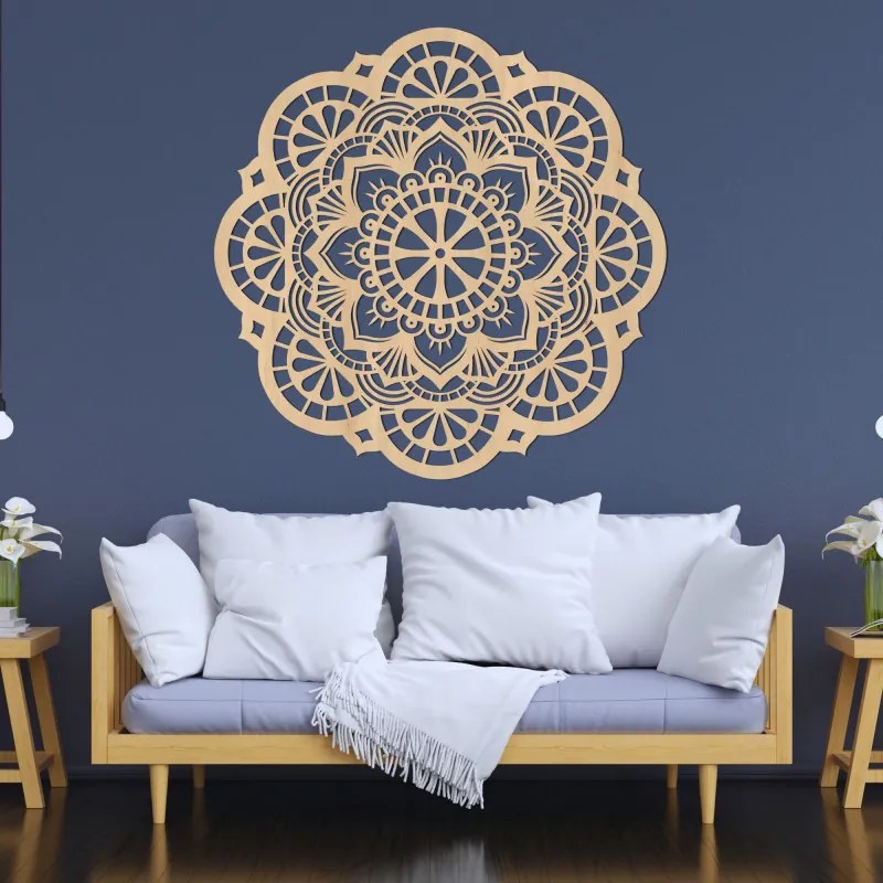 Ścienny drewniany obraz mandala światło życia - LUMEN
