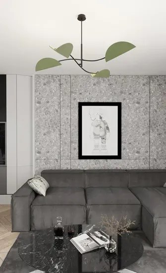 Czterolistna zielona lampa wisząca - M130-Urdom