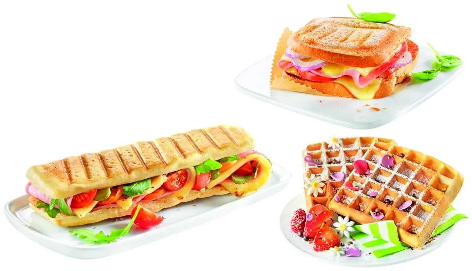 Opiekacz do kanapek w czarno-srebrnym kolorze Break Time – Tefal
