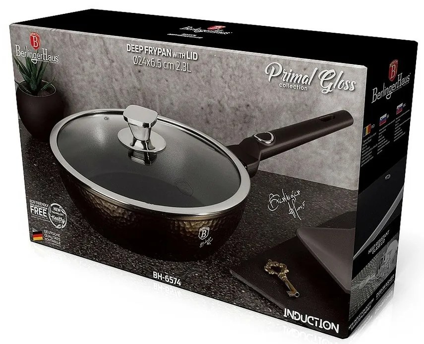 Berlinger Haus Patelnia głęboka z pokrywką Primal Gloss Collection, 24 cm