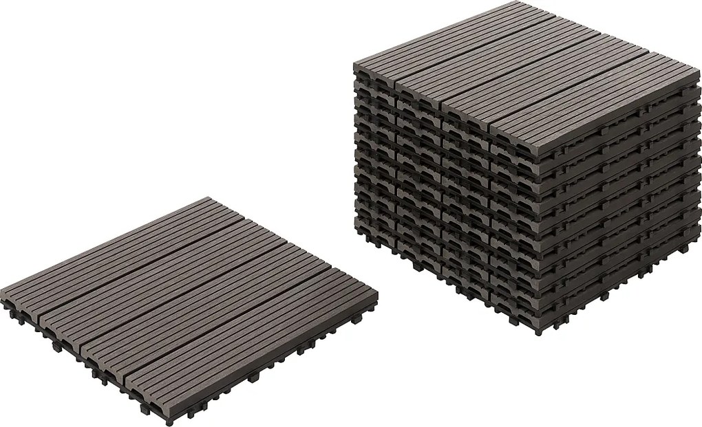 Płytki tarasowe ATELETA Kompozyt WPC Grafitowy