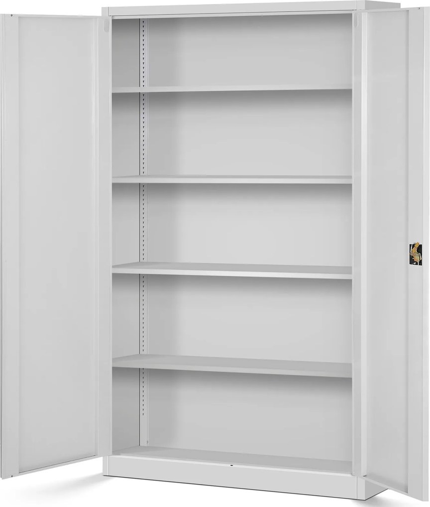 Szafa biurowa na akta szeroka Jan II 115x40x185 cm szara