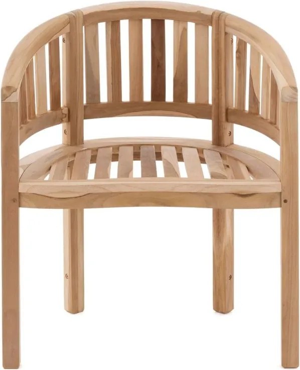 DIVERO Fotel z drewna tekowego