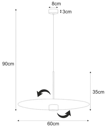 Lampa wisząca z dużym kloszem czarna N4-K08