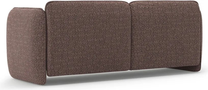 Brązowa sofa z tkaniny szenilowej 204 cm Georgia – Micadoni