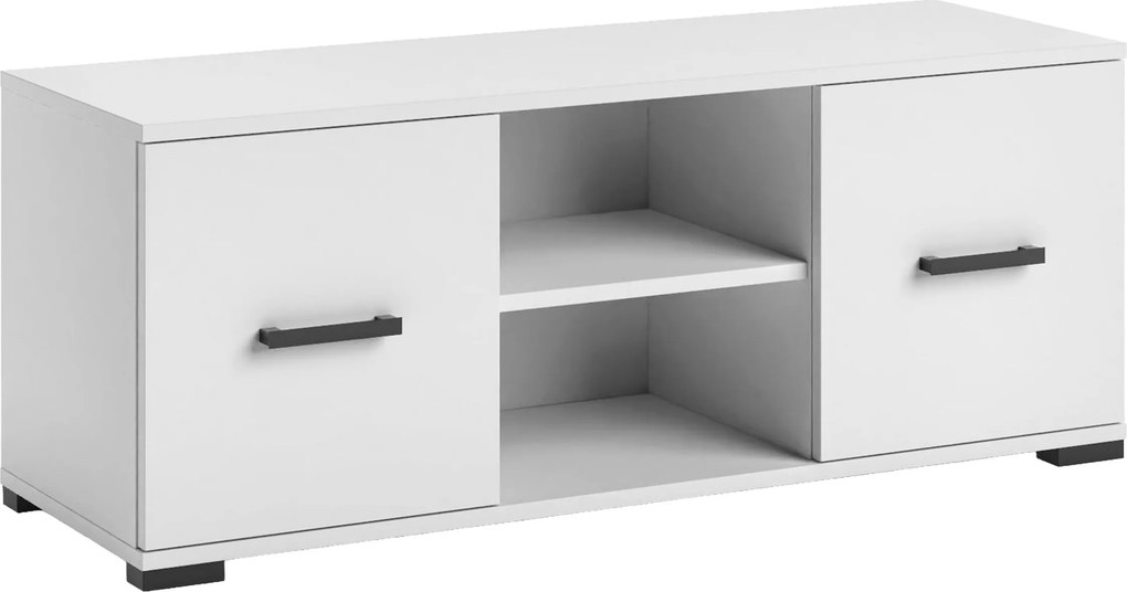 Szafka RTV stojąca ALBANO 122 cm do Salonu pod Telewizor - Biały