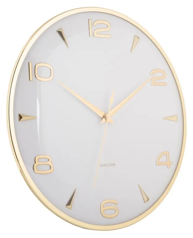 Karlsson 6017WH designerski zegar ścienny biały, średnica  40 cm