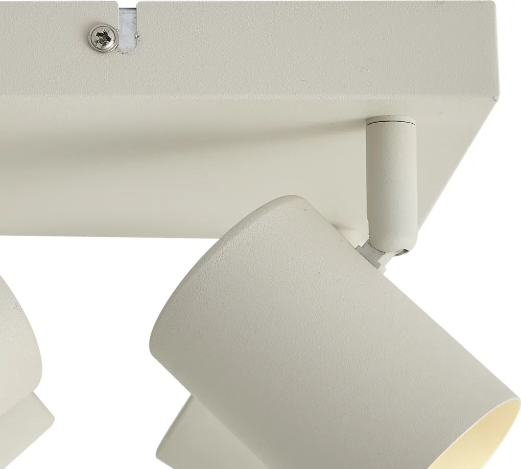 Nowoczesny reflektor sufitowy beżowy 4-punktowy regulowany - Jeana