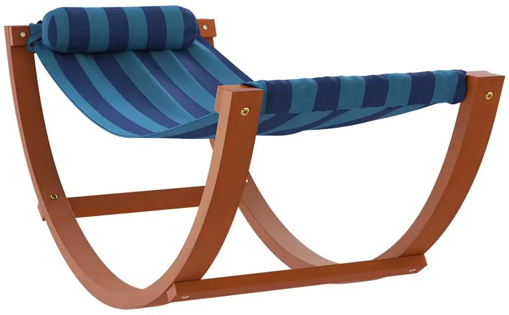 Niebieski leżak dziecięcy na bujanym stelażu S5-F08
