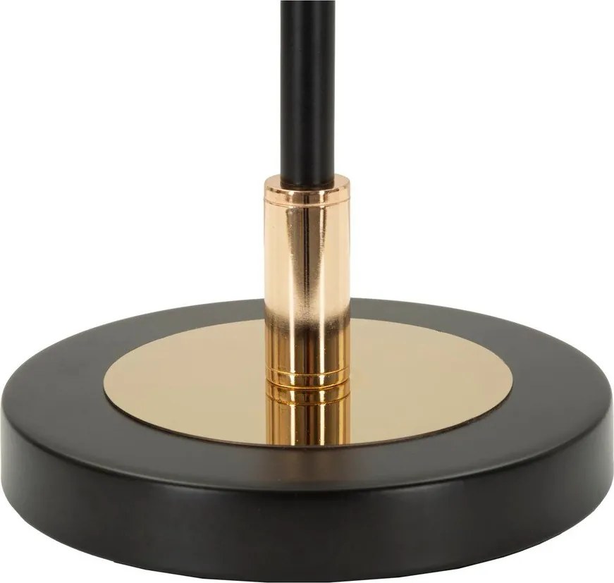 Biało-czarna lampa stołowa ze szklanym kloszem (wysokość 46 cm) Vintage – Mauro Ferretti