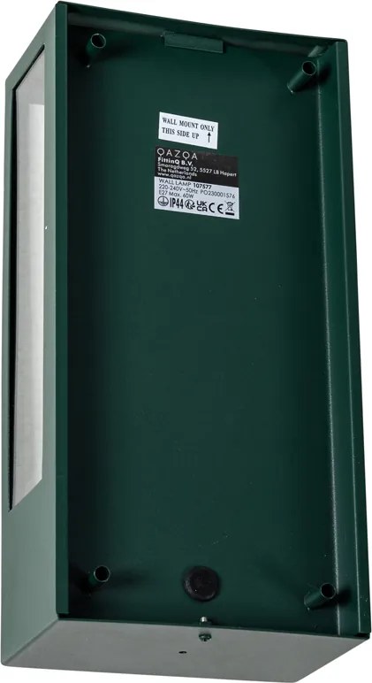 Lampa ścienna zewnętrzna ciemnozielona z czujnikiem zmierzchu IP44 - Rotterdam