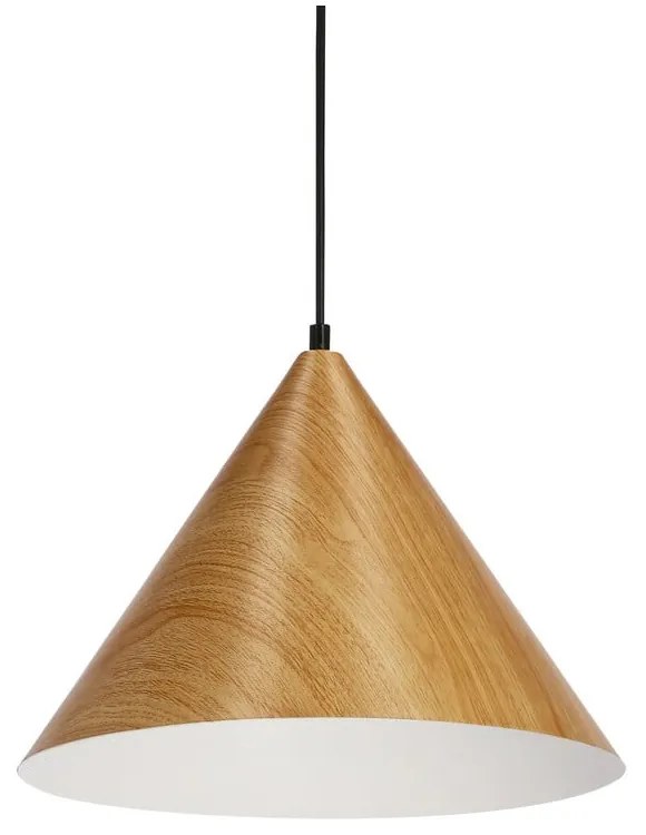 Brązowa lampa wisząca z metalowym kloszem ø 32 cm Dunca – Candellux Lighting