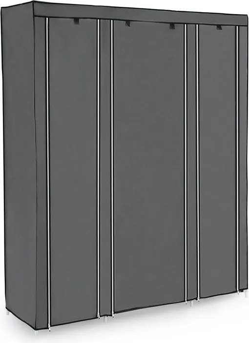 Przenośna szafa z tkaniny, szafa CLOSET, 150x75x45cm, szara SongmicsHome