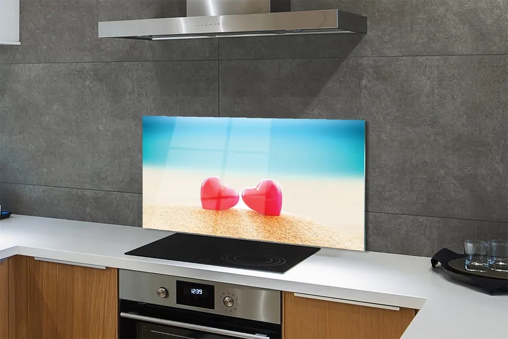 Szklany Panel Serca i Morskie Fale