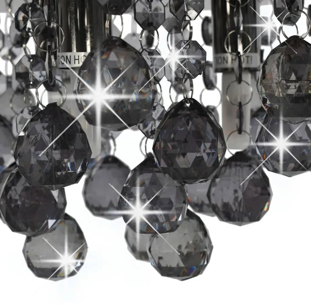 Czarno-fioletowa okrągła lampa sufitowa glamour P8-S84