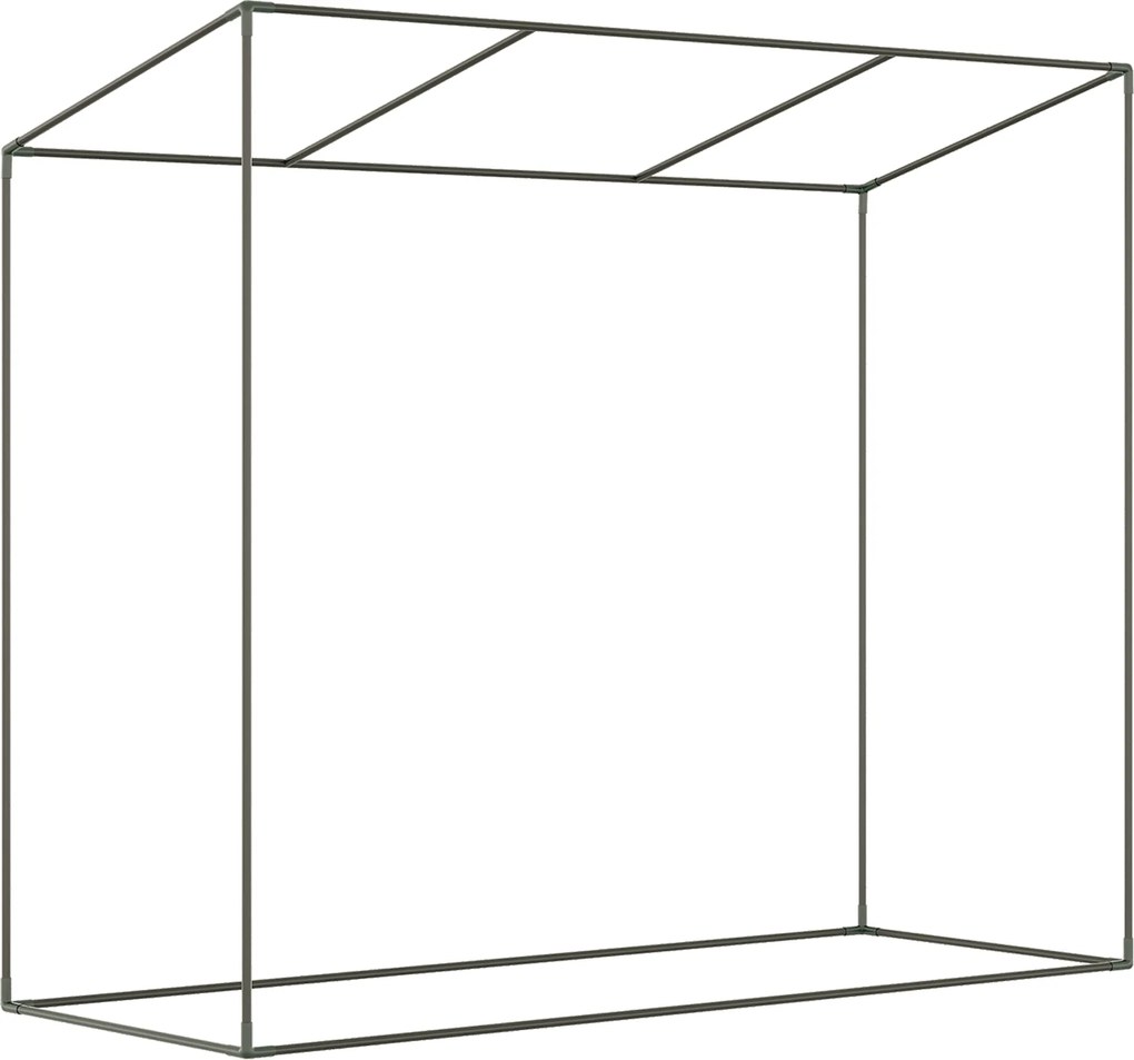 Outsunny Szklarnia z bocznym oknem, rolkowymi drzwiami, wiatroodporna, stalowa rama, plandeka z tworzywa sztucznego, biały, 200 x 68 x 196 cm