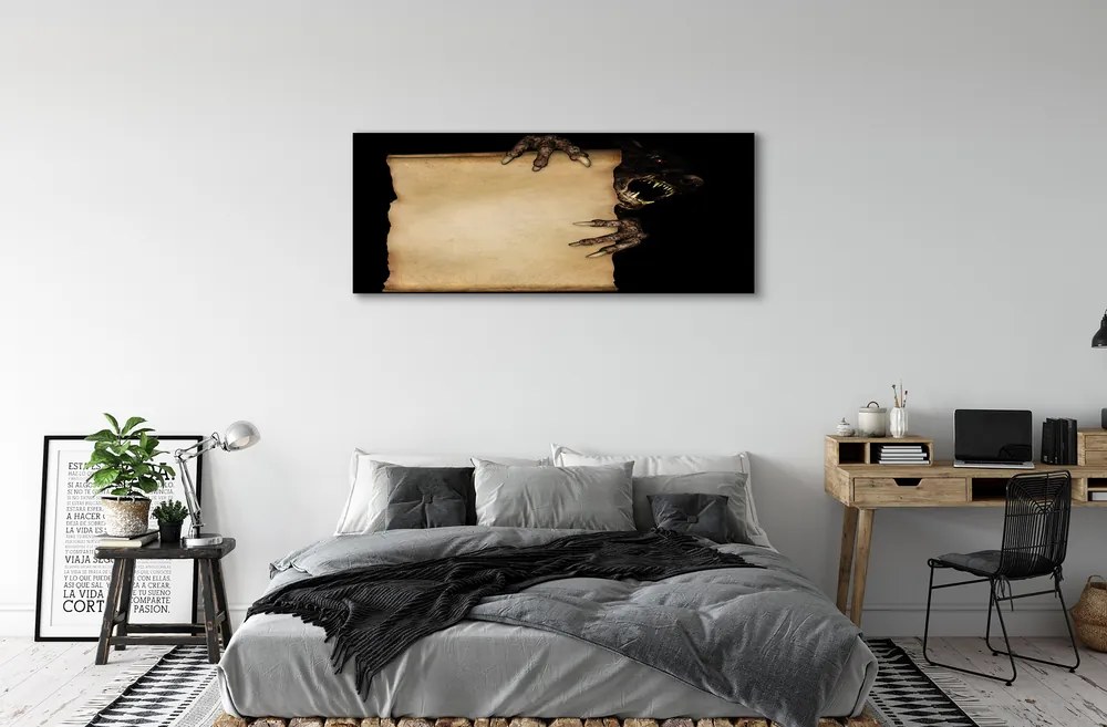 Obraz canvas na ścianę Kartka ze Straszną Postacią