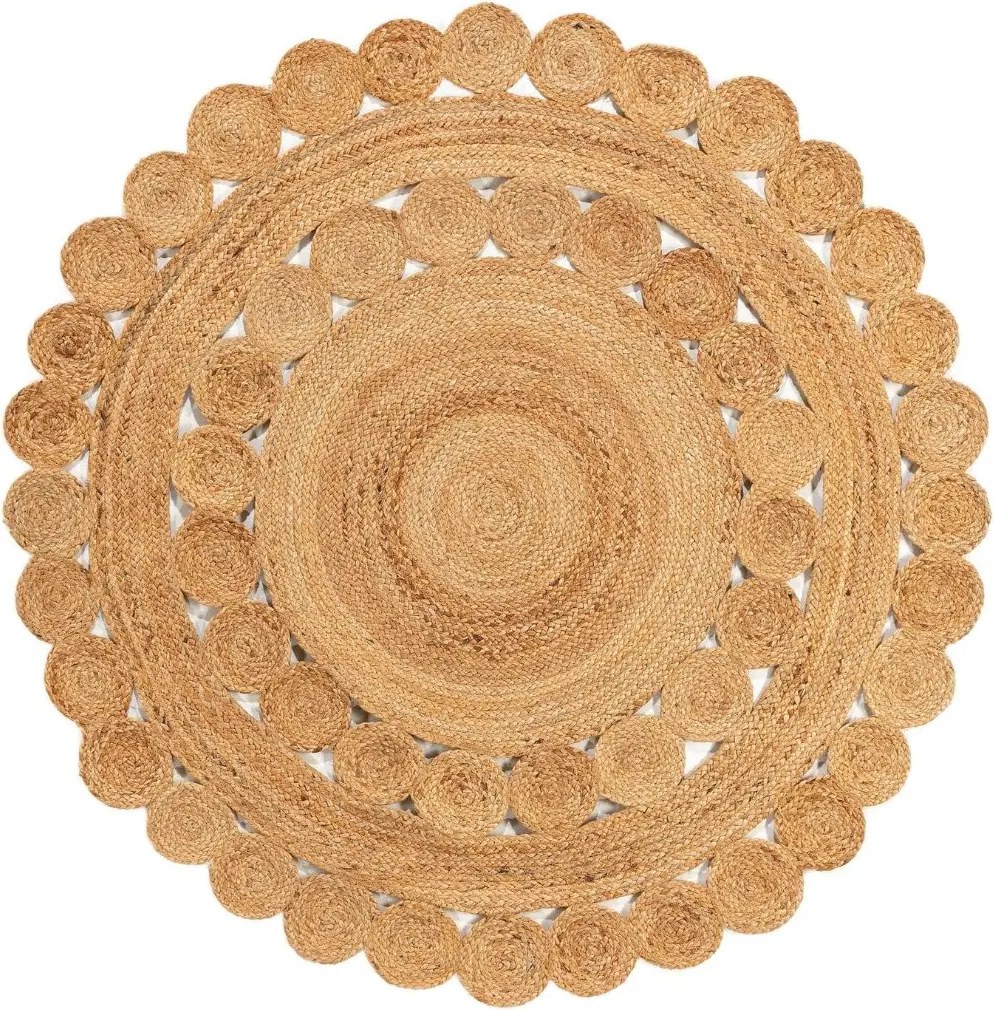 Okrągły dywan Jutta A w stylu boho