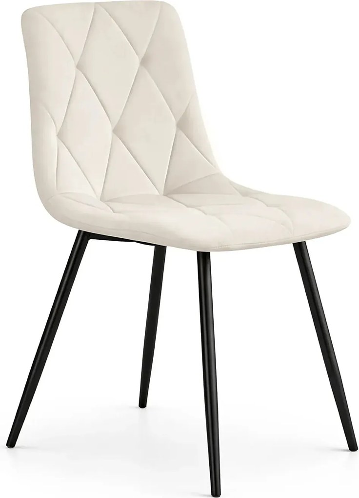 Zestaw 2 kremowych krzeseł pikowanych Z5-G14