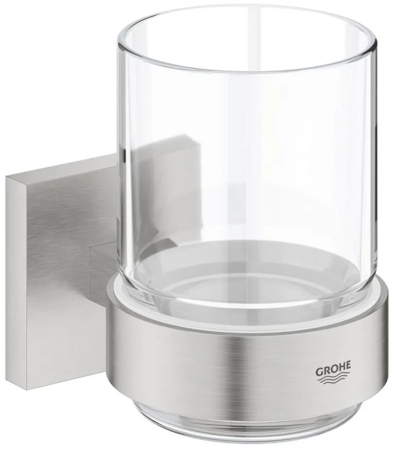 GROHE 41097DC0 - Szklanka z uchwytem START CUBE, stal nierdzewna