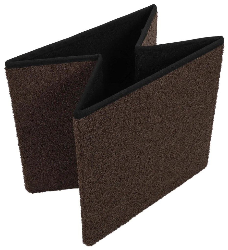 Pufa ze schowkiem boucle BINI, 38 x 38 x 38 cm