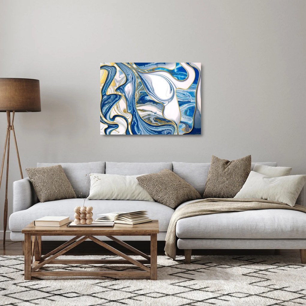 Obraz na szkle - Fale z marmuru (70x50 cm)