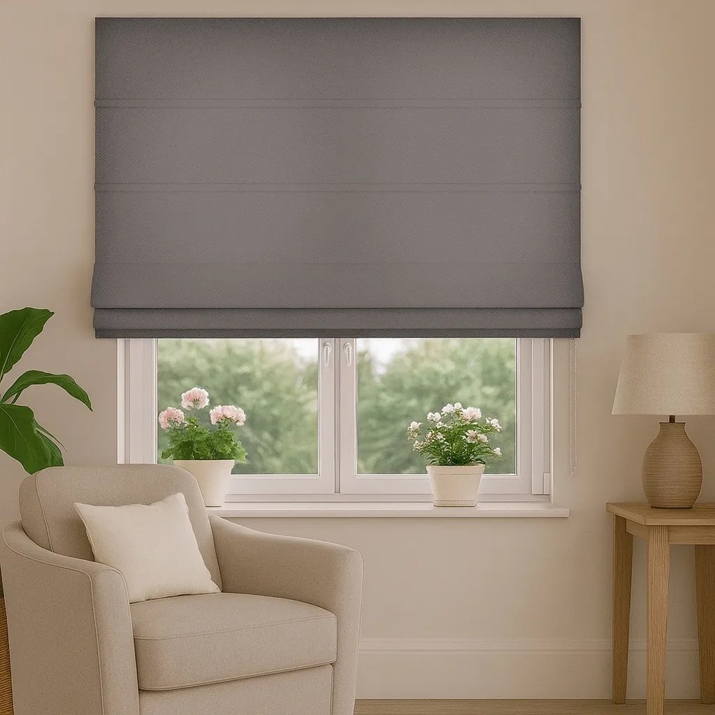 Roleta rzymska na wymiar Enjoy pewter miękka gruba - do 140 cm