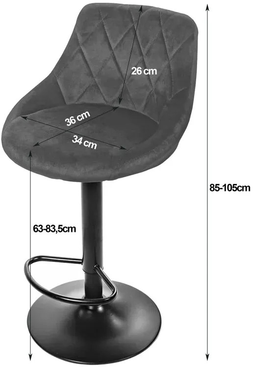 Zielony welurowy hoker obrotowy - Melux 4X